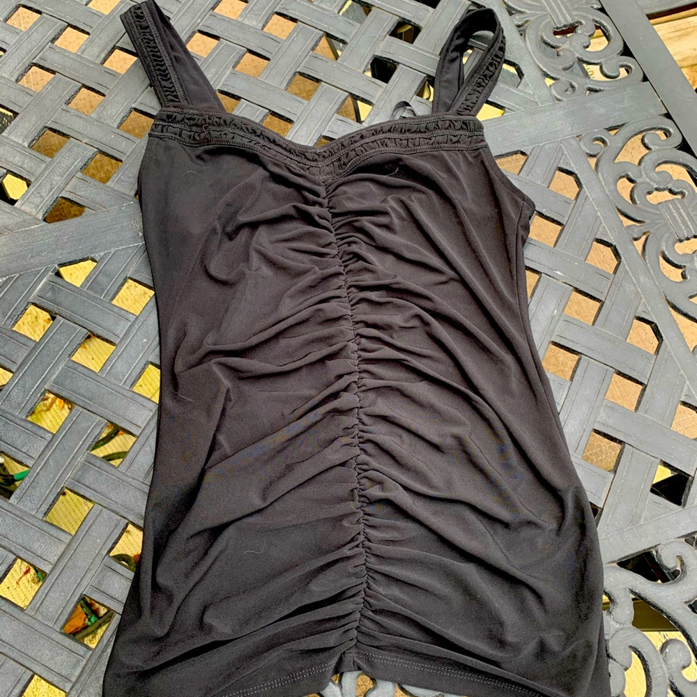 *NEW* Black Rouched Tank Top